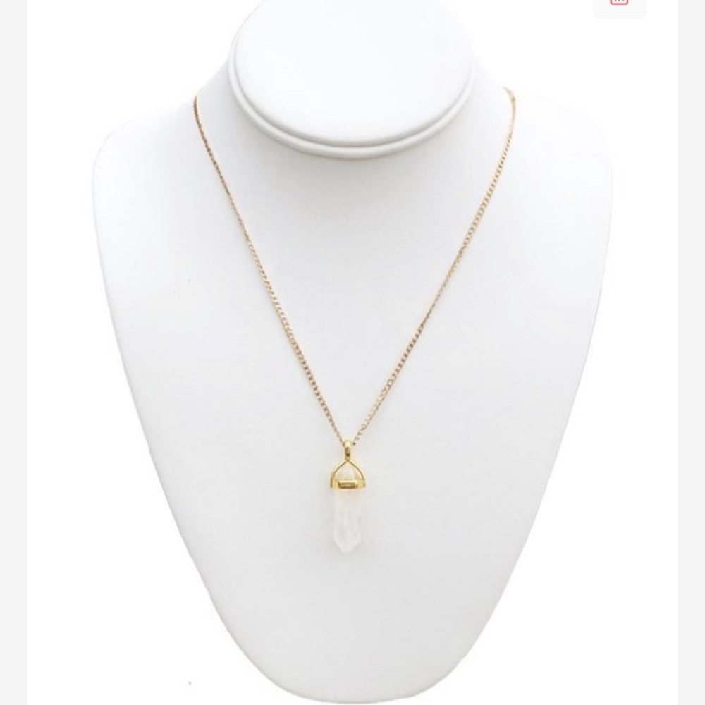 Ivory Pointed Cylinder Stone Necklace